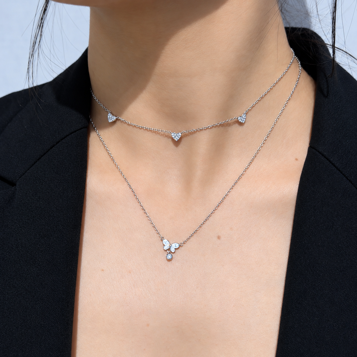 Butterfly Drop Kids Necklace by KURY COLLECTION