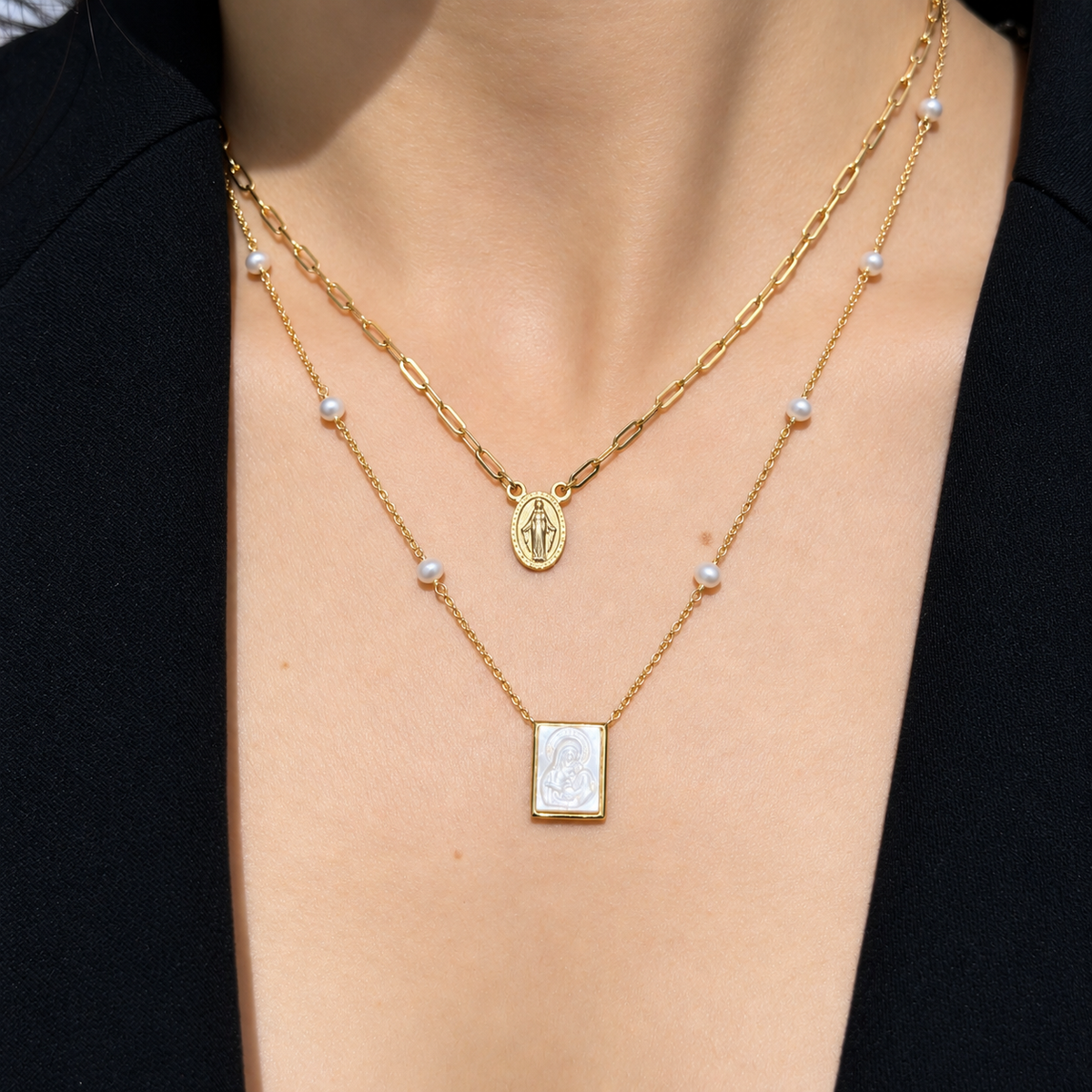 Sacred Heart of Jesus Kids Necklace by KURY COLLECTION