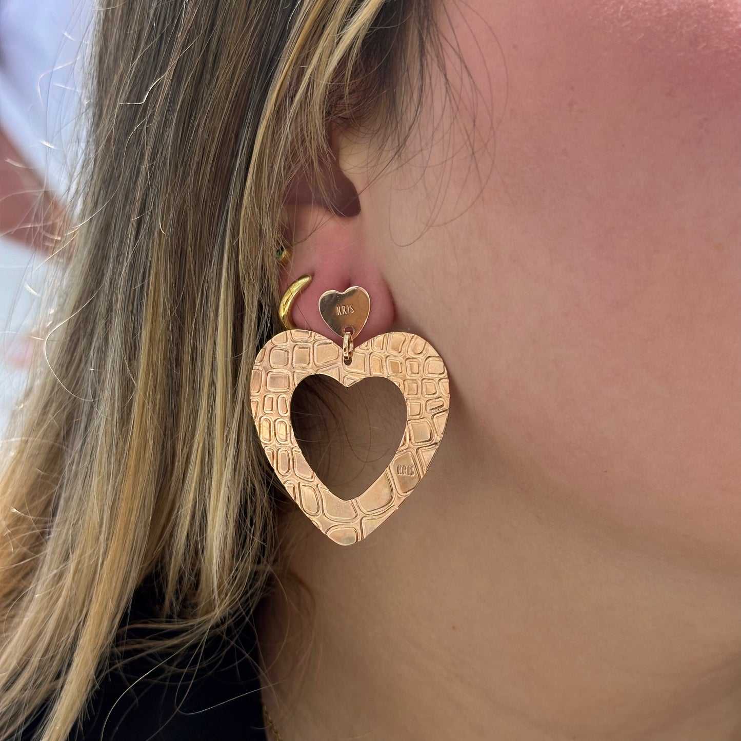 Open Heart Dangle Earrings - SHOPKURY.COM