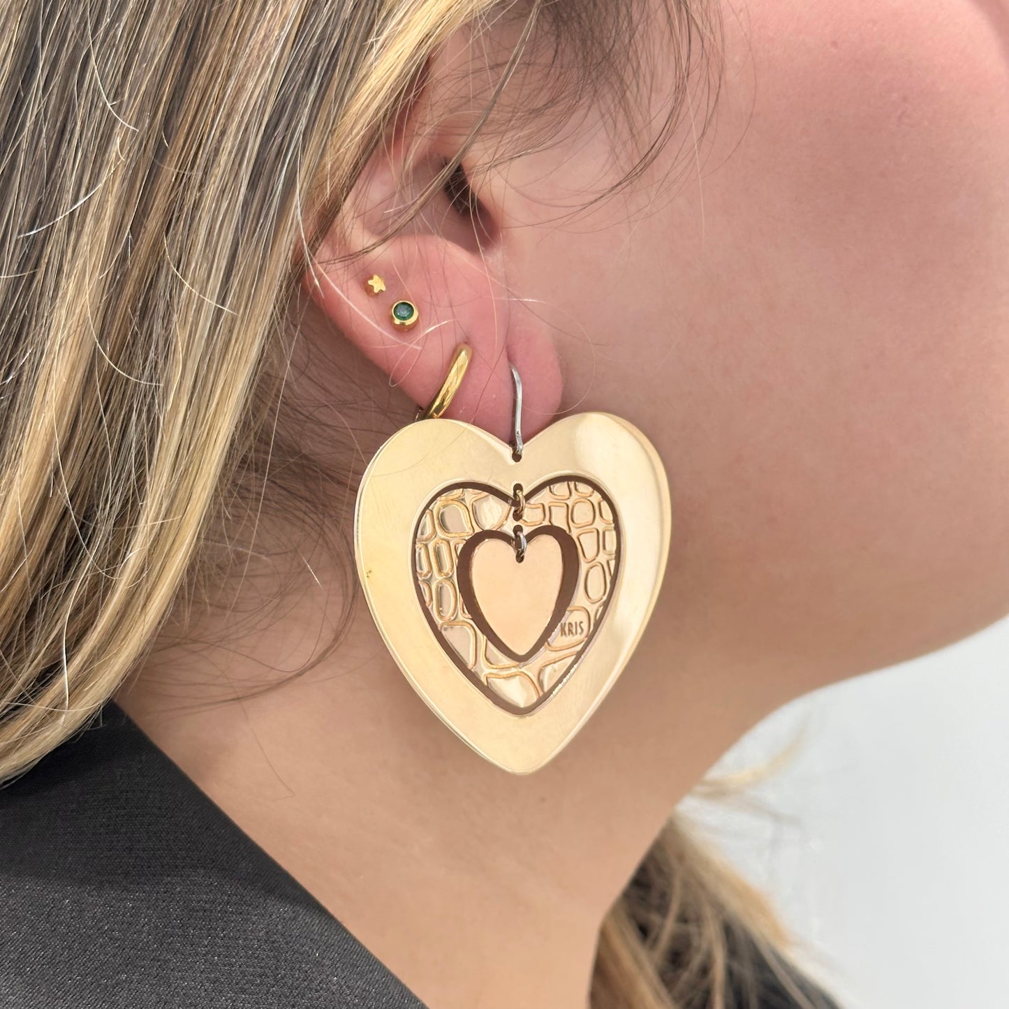 Multiple Hearts Dangle Earrings - SHOPKURY.COM