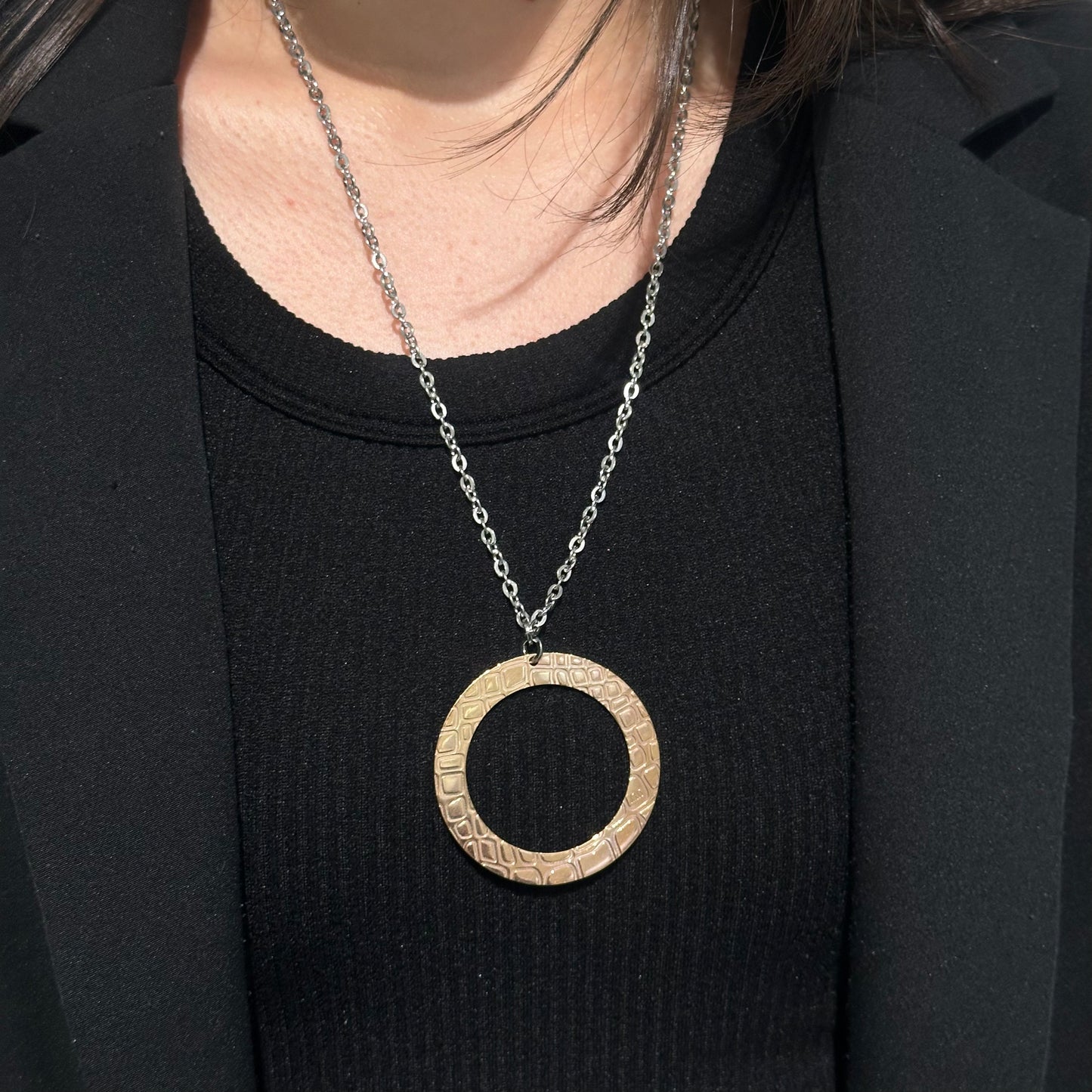 Open Circle Pendant Necklace - SHOPKURY.COM