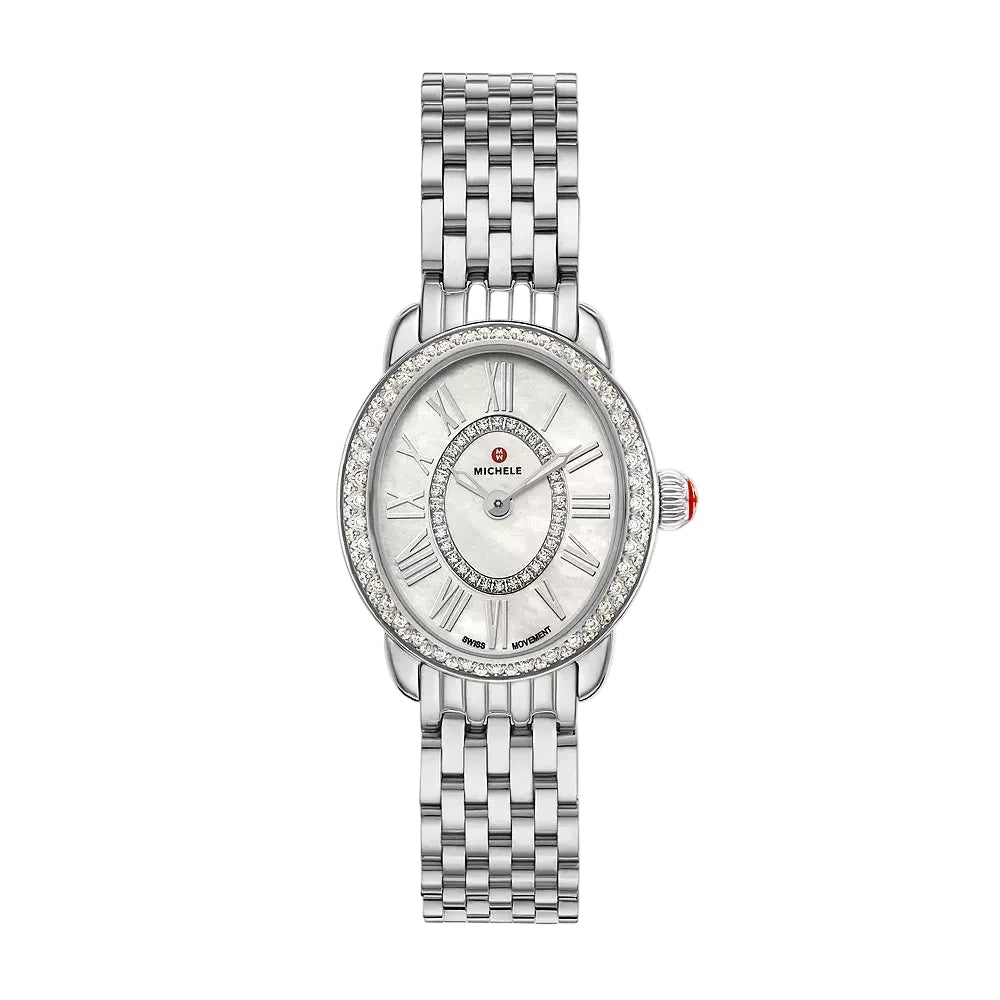 Serein Oval Diamond Silver Watch by MICHELE