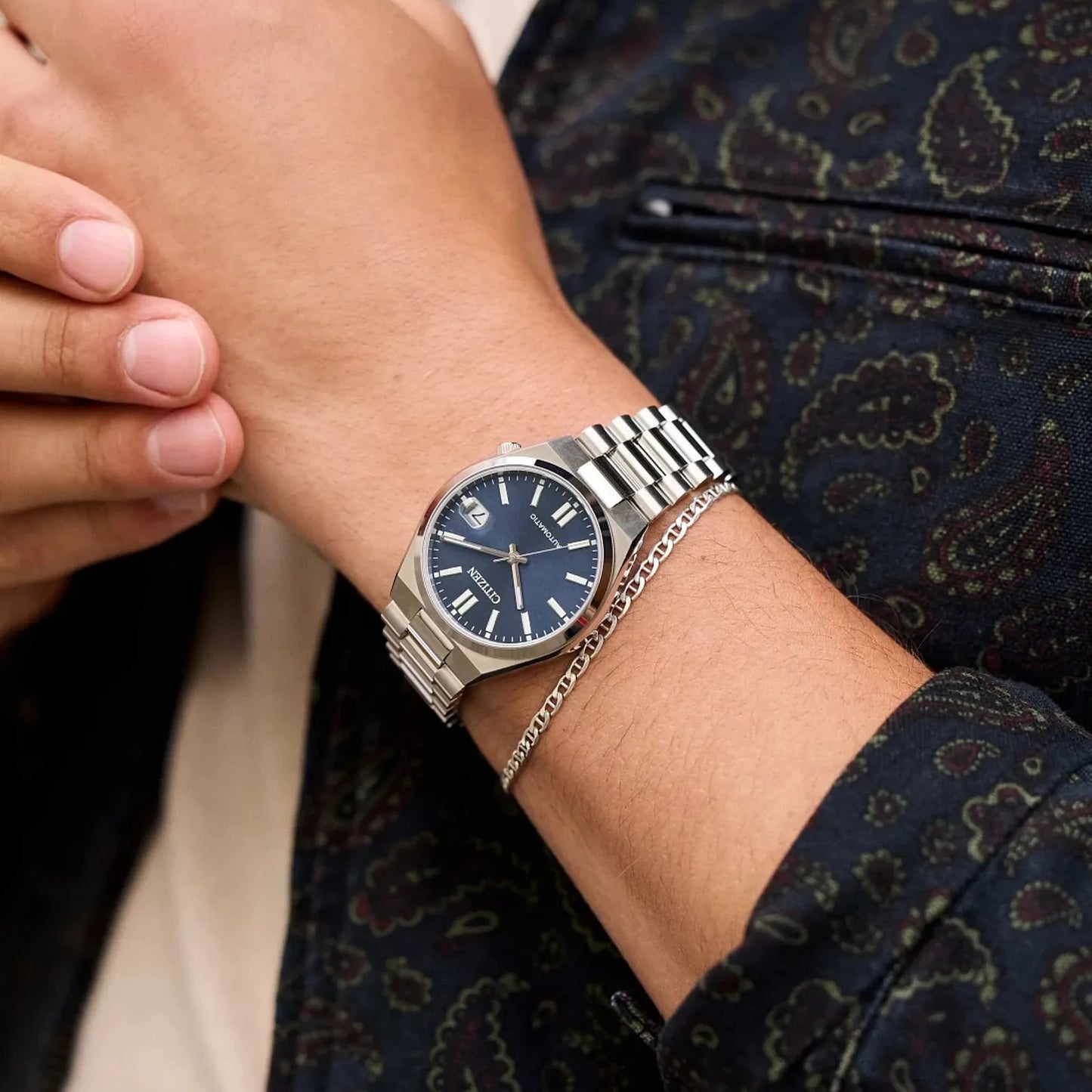 Tsuyosa Navy Blue 37MM Watch by CITIZEN