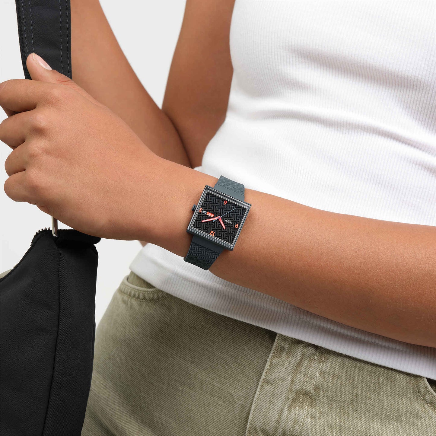 Squared Off Navy Blue Watch - SHOPKURY.COM