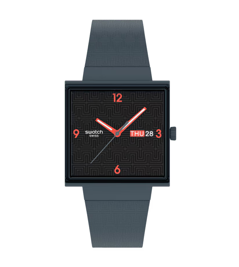 Squared Off Navy Blue Watch - SHOPKURY.COM