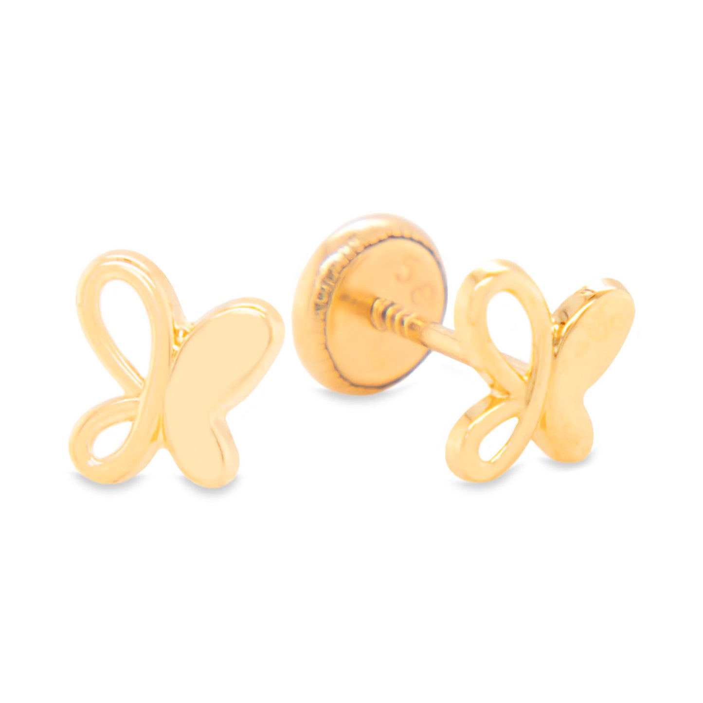 Half n Half Butterfly Stud Earrings by KURY COLLECTION