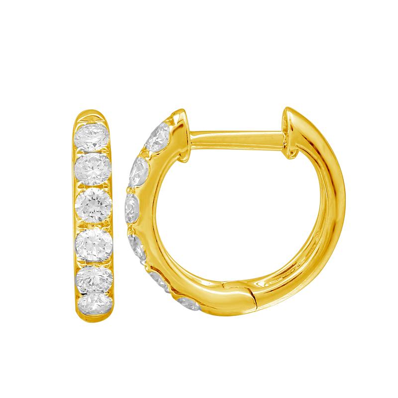12MM Diamond Huggie Earrings - SHOPKURY.COM