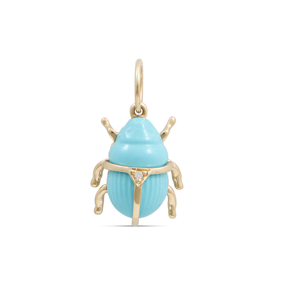 Turquoise Scarab Pendant - SHOPKURY.COM