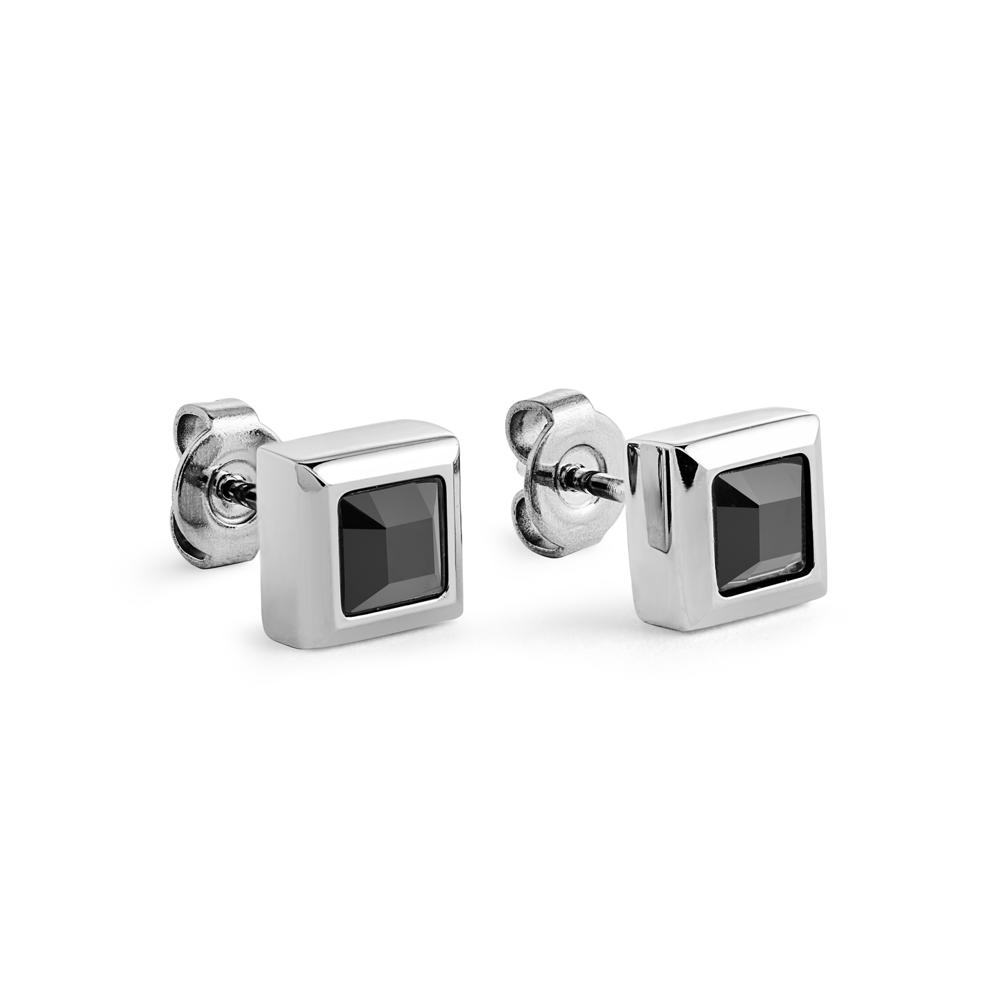 Black 7mm Stud Earrings - SHOPKURY.COM