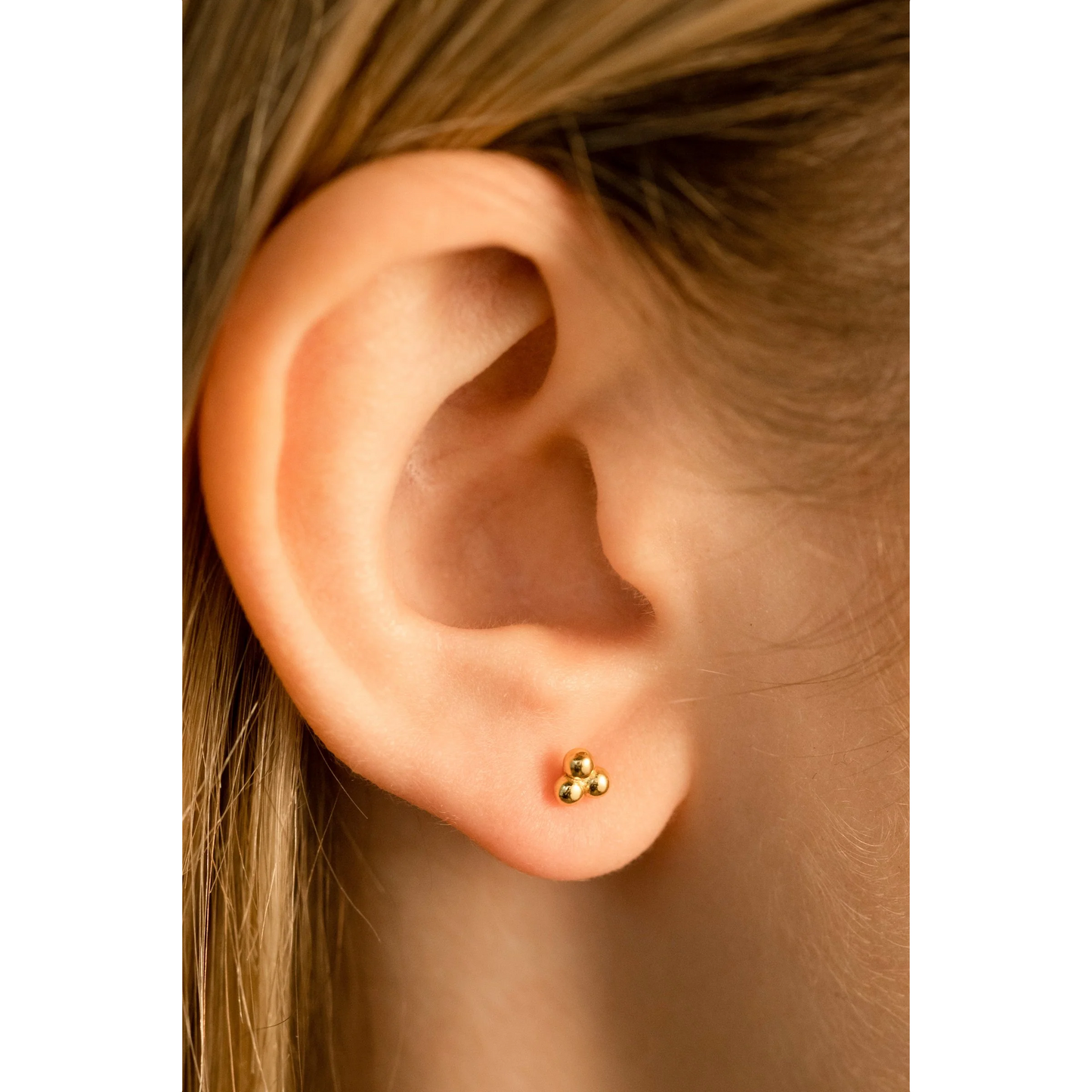 Mini Ball Triangle Stud Earrings - SHOPKURY.COM