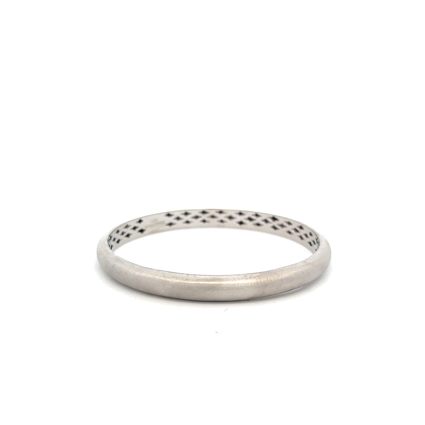 Rhodium Plated Silver Bangle Bracelet - SHOPKURY.COM