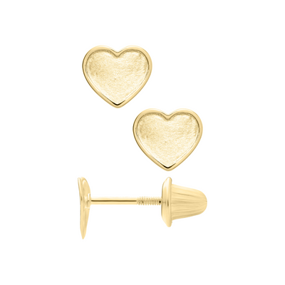 Satin Heart Kids Stud Earrings - SHOPKURY.COM