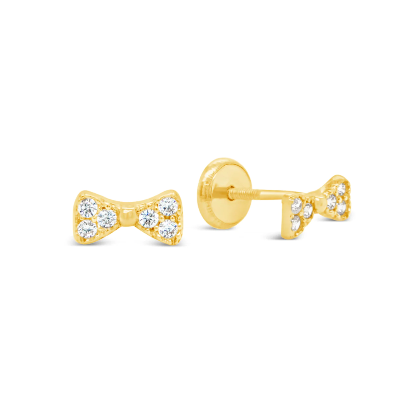 Bowtie CZ Stud Earrings - SHOPKURY.COM
