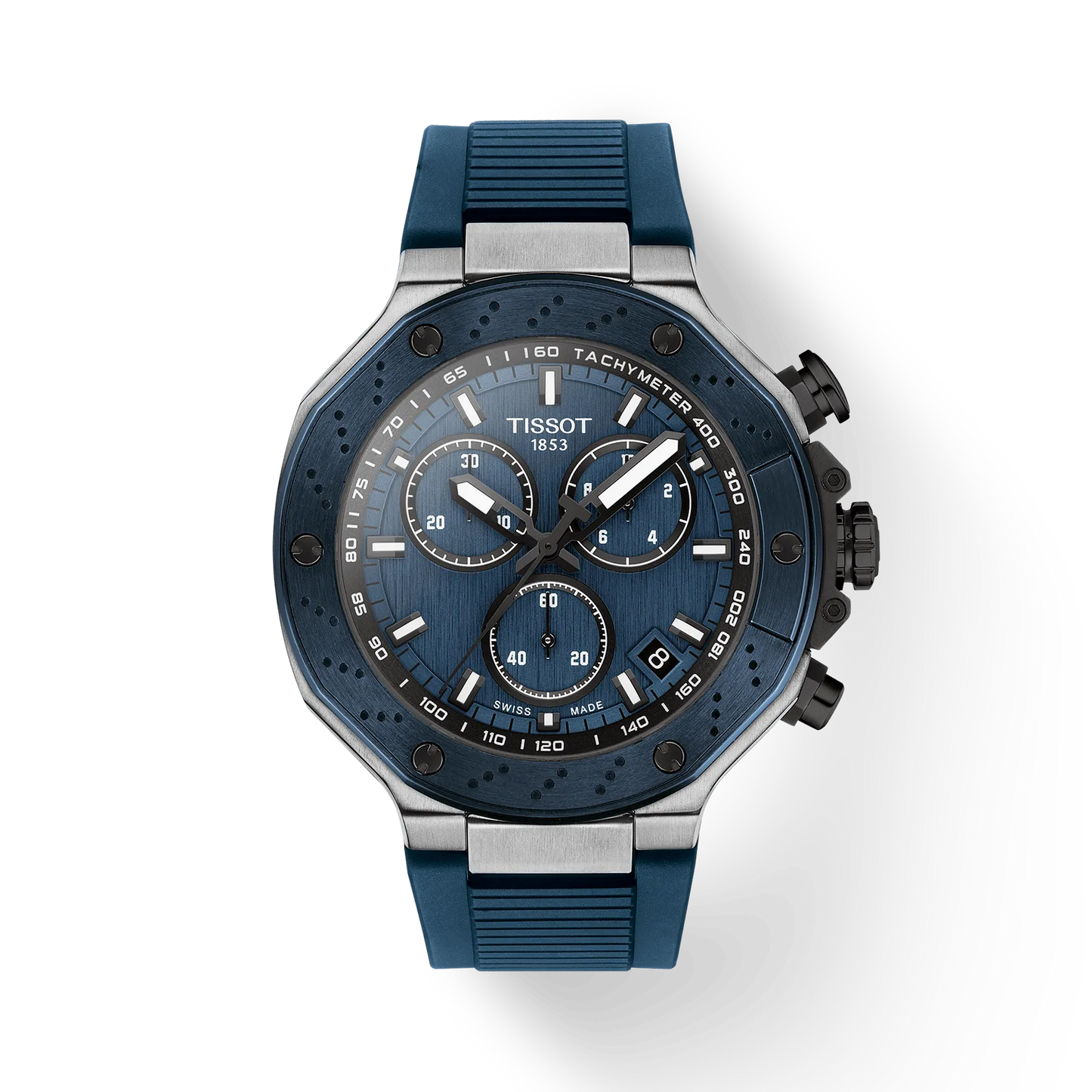 T-Race 45mm Watch with Blue Dial and Strap by TISSOT