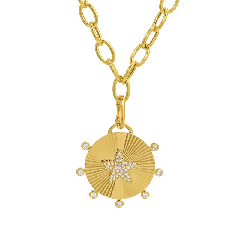 Star Diamond Oval Link Necklace - SHOPKURY.COM