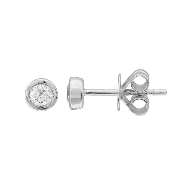 4MM Diamond Gold Stud Earrings - SHOPKURY.COM