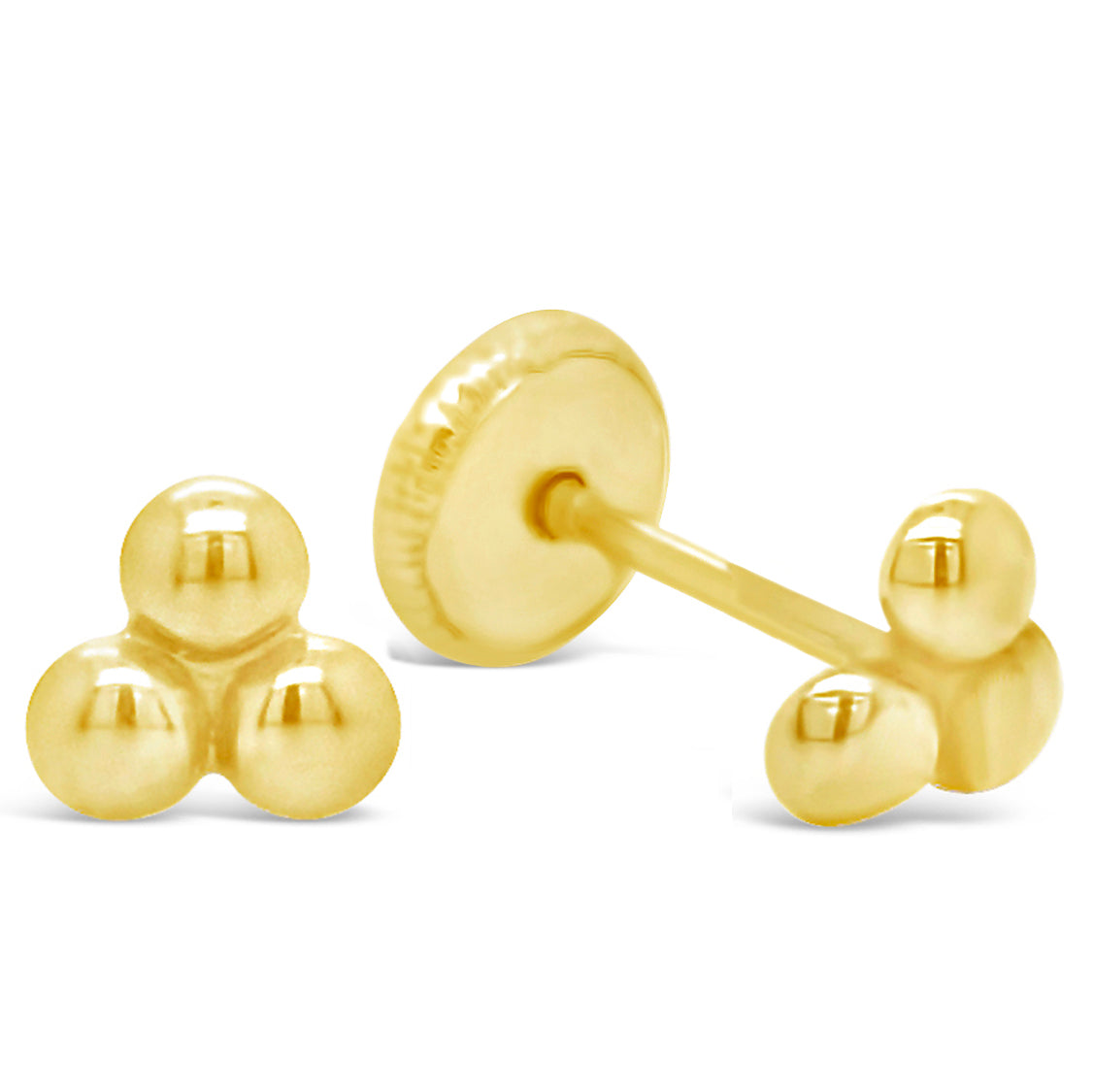 Ball Trio Triangle Stud Earrings - SHOPKURY.COM