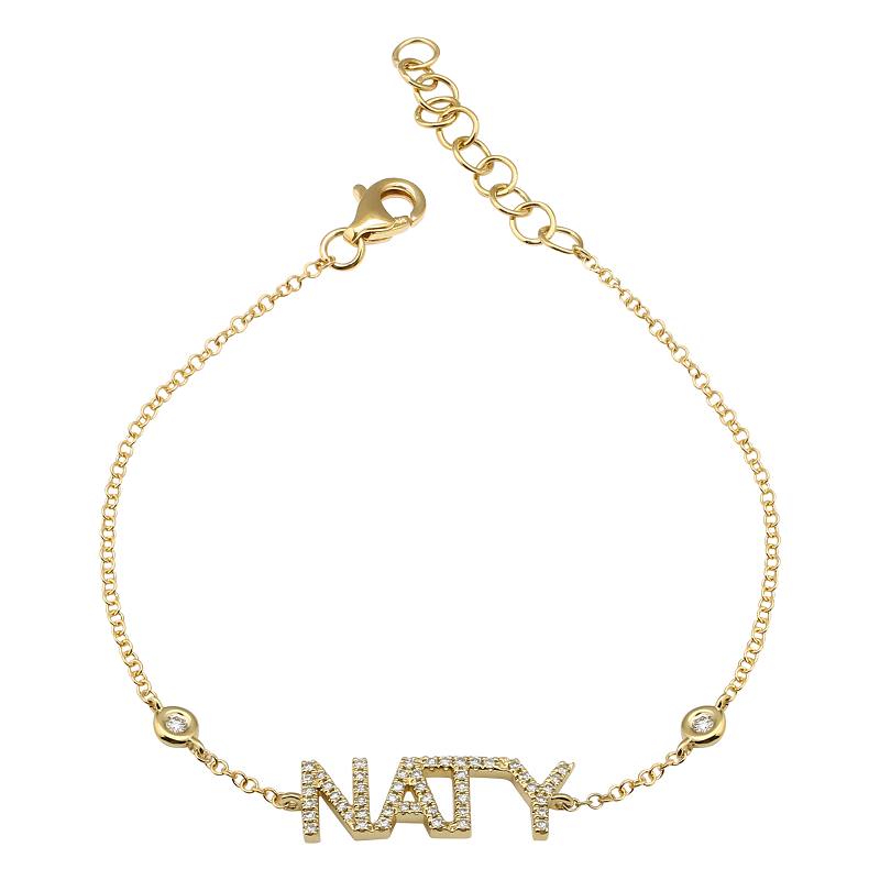 Custom Diamond Name Bracelet by KURY COLLECTION