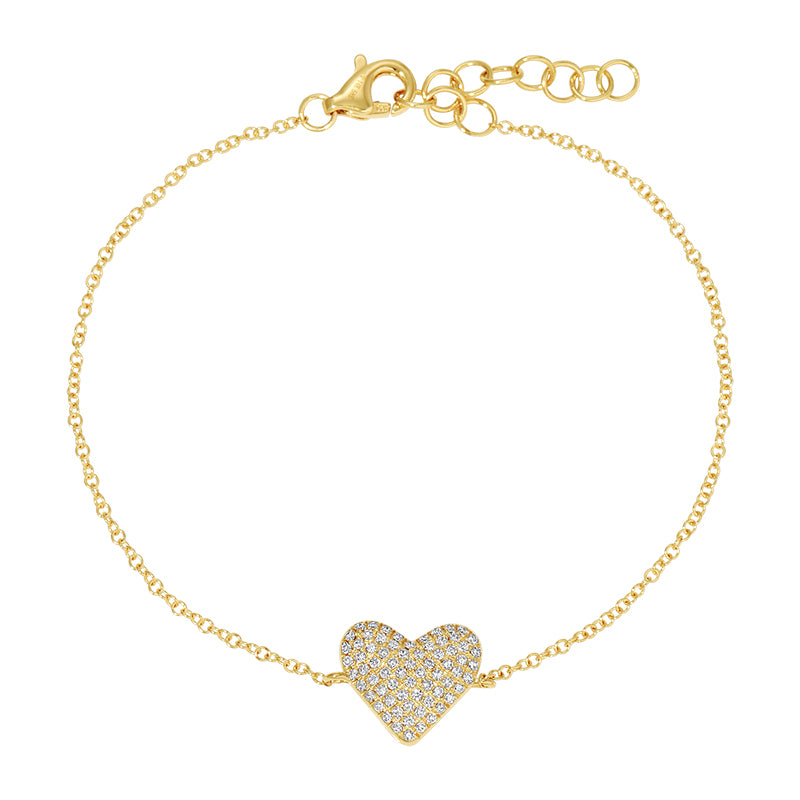 Bubble Heart Diamond Pave Bracelet by KURY COLLECTION