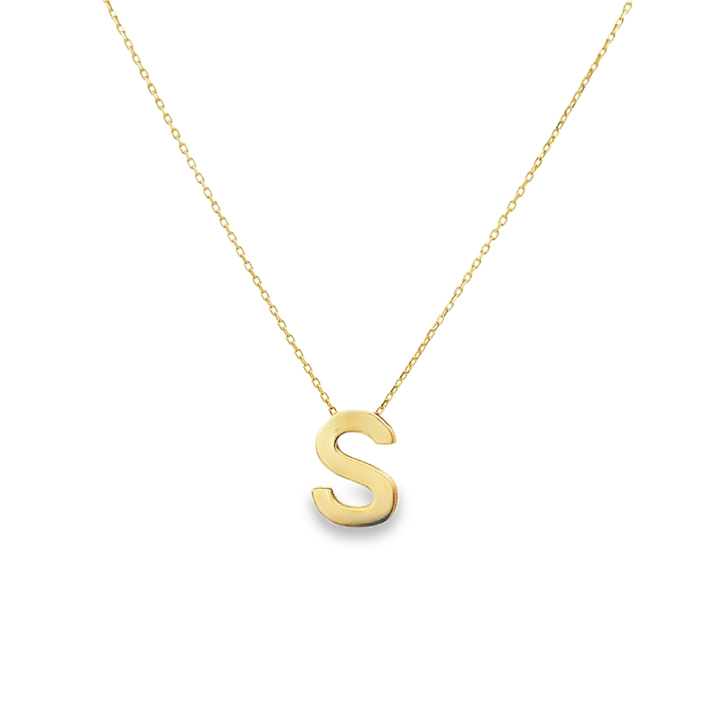 Gold S Initial Necklace - SHOPKURY.COM