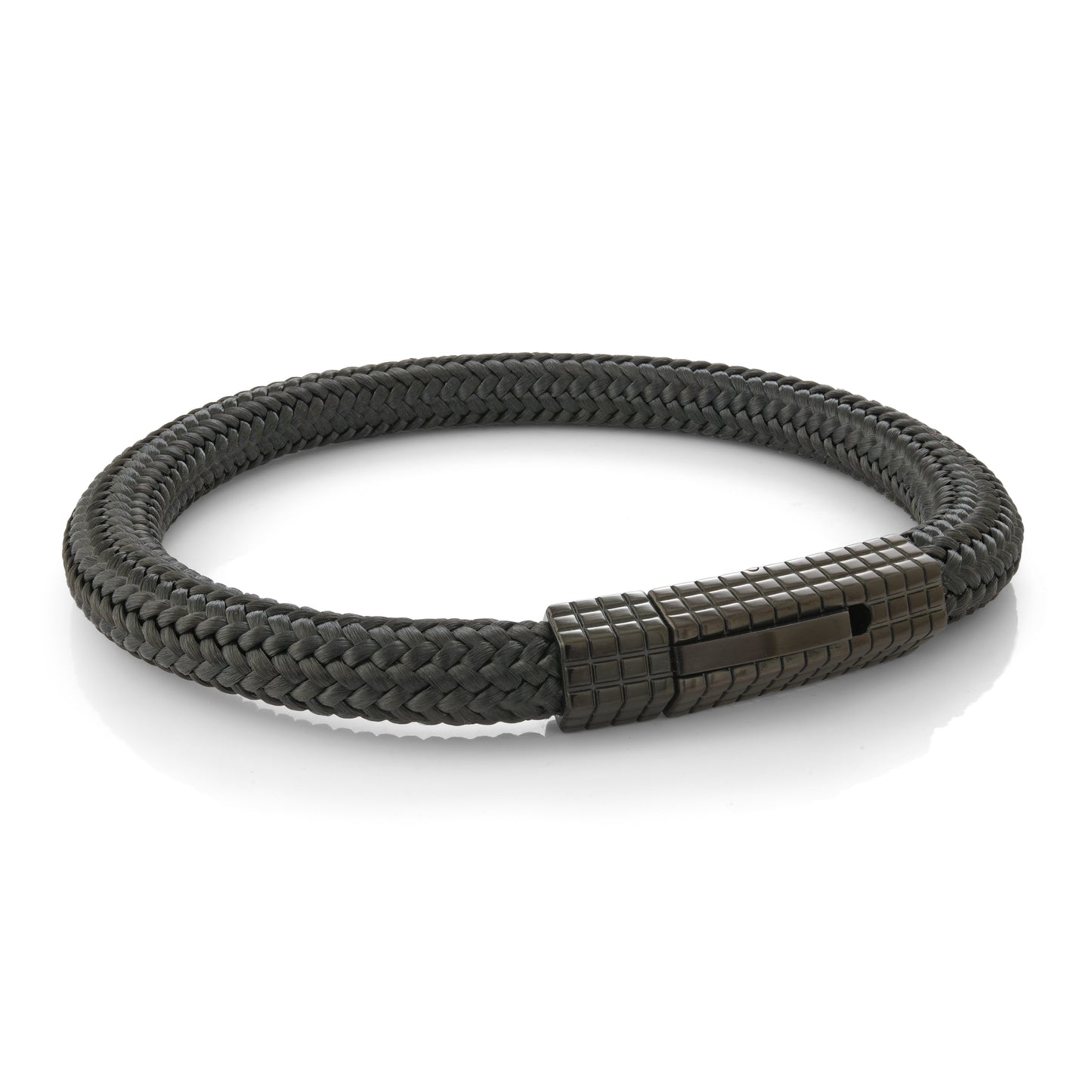 Black Paracord Steel Bracelet - SHOPKURY.COM