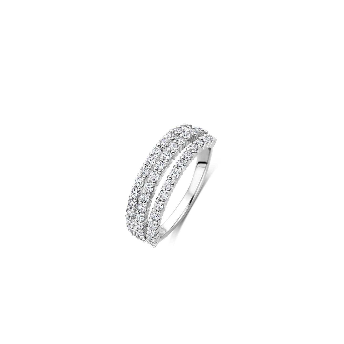 Tinsel Three Line Zirconia Ring by TI SENTO