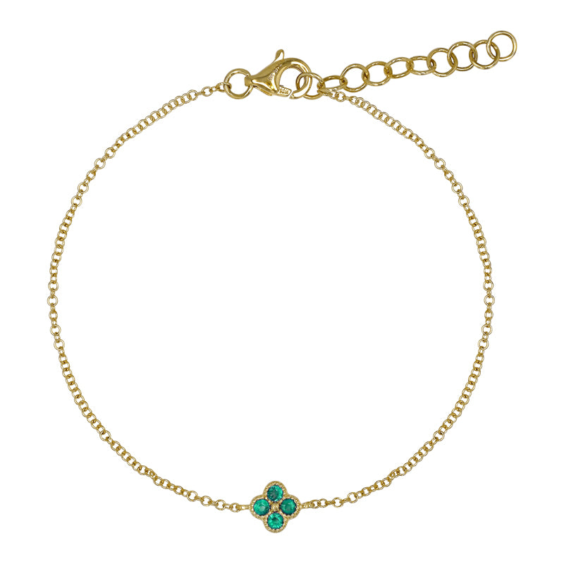 Clover Emeralds Bracelet - SHOPKURY.COM