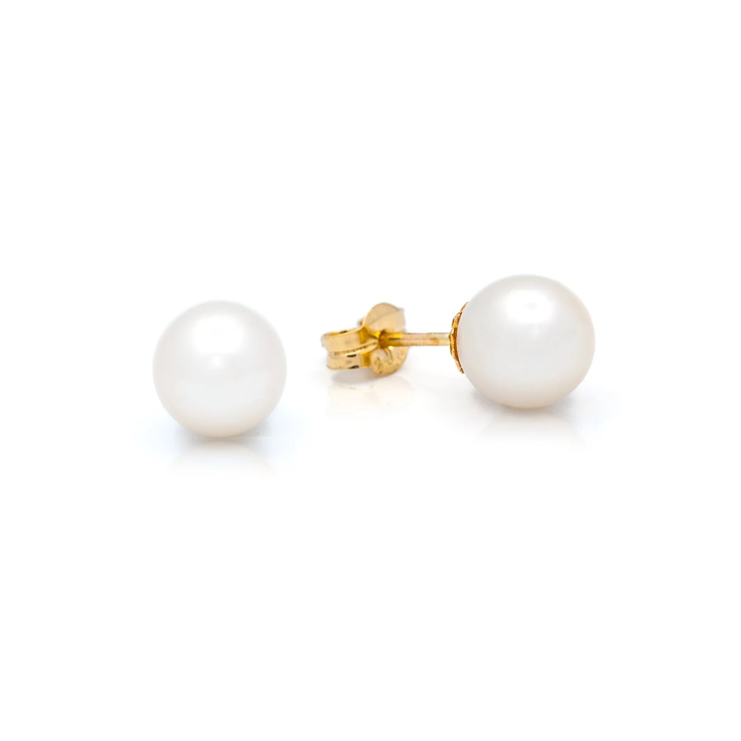 7MM Freshwater Pearl Stud Earrings - SHOPKURY.COM
