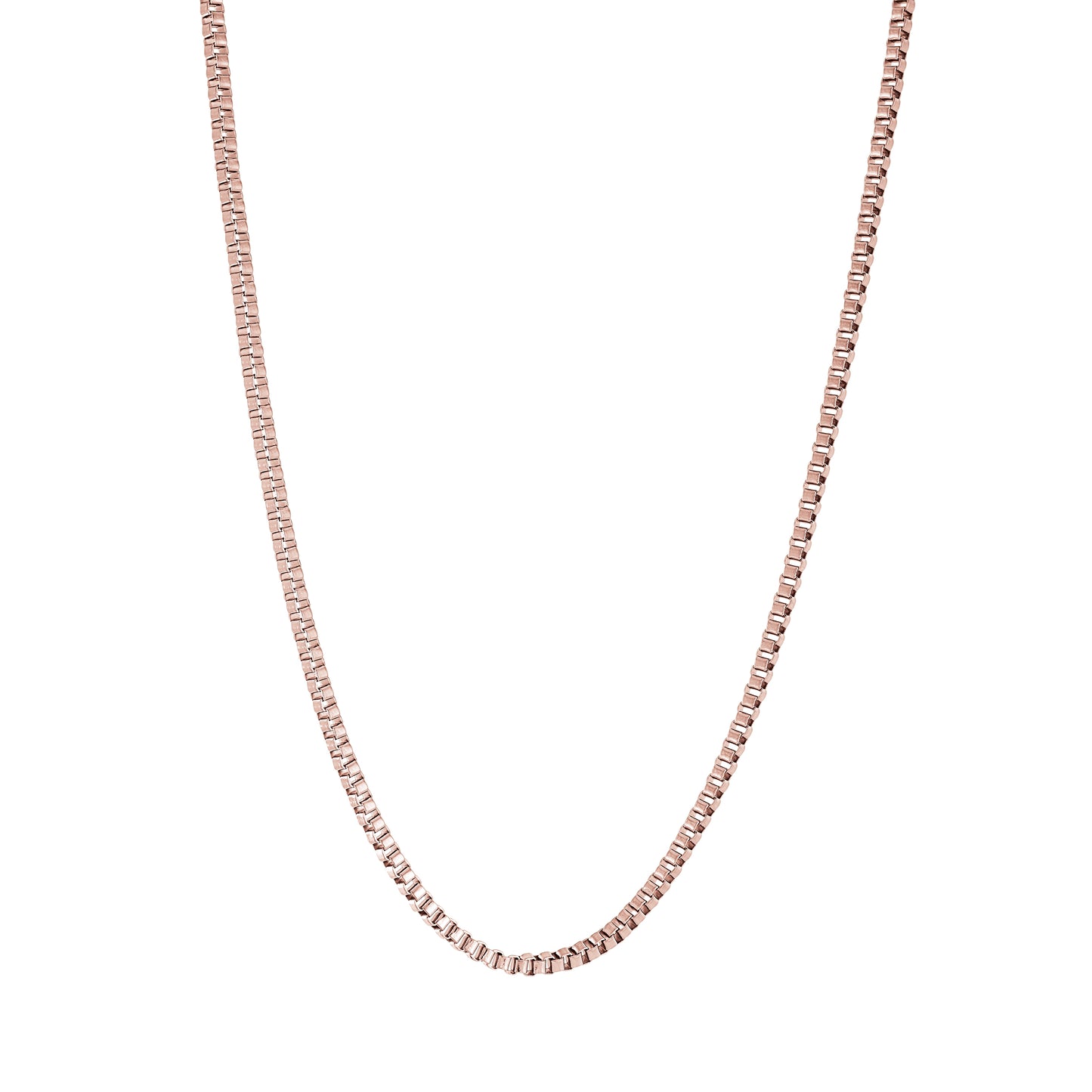 3.5mm Rose IP Steel Round Box Chain - SHOPKURY.COM