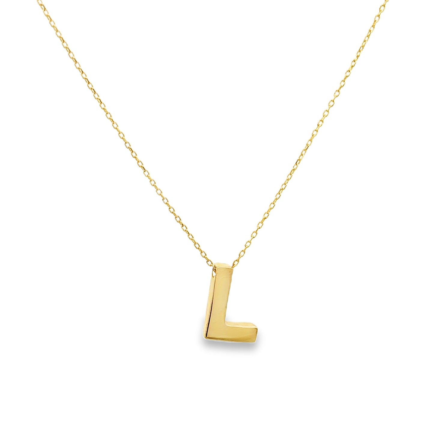 Gold L Initial Necklace - SHOPKURY.COM