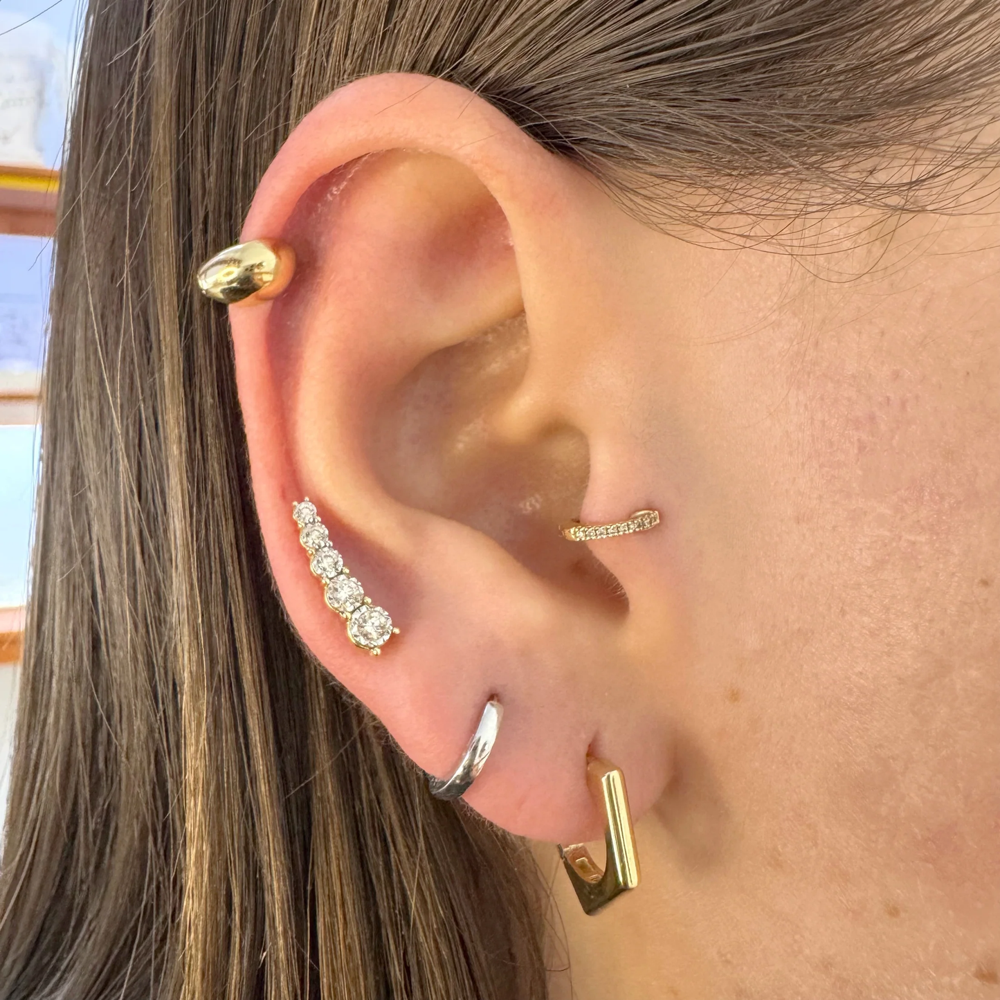 Dome 8MM Huggie Earrings - SHOPKURY.COM