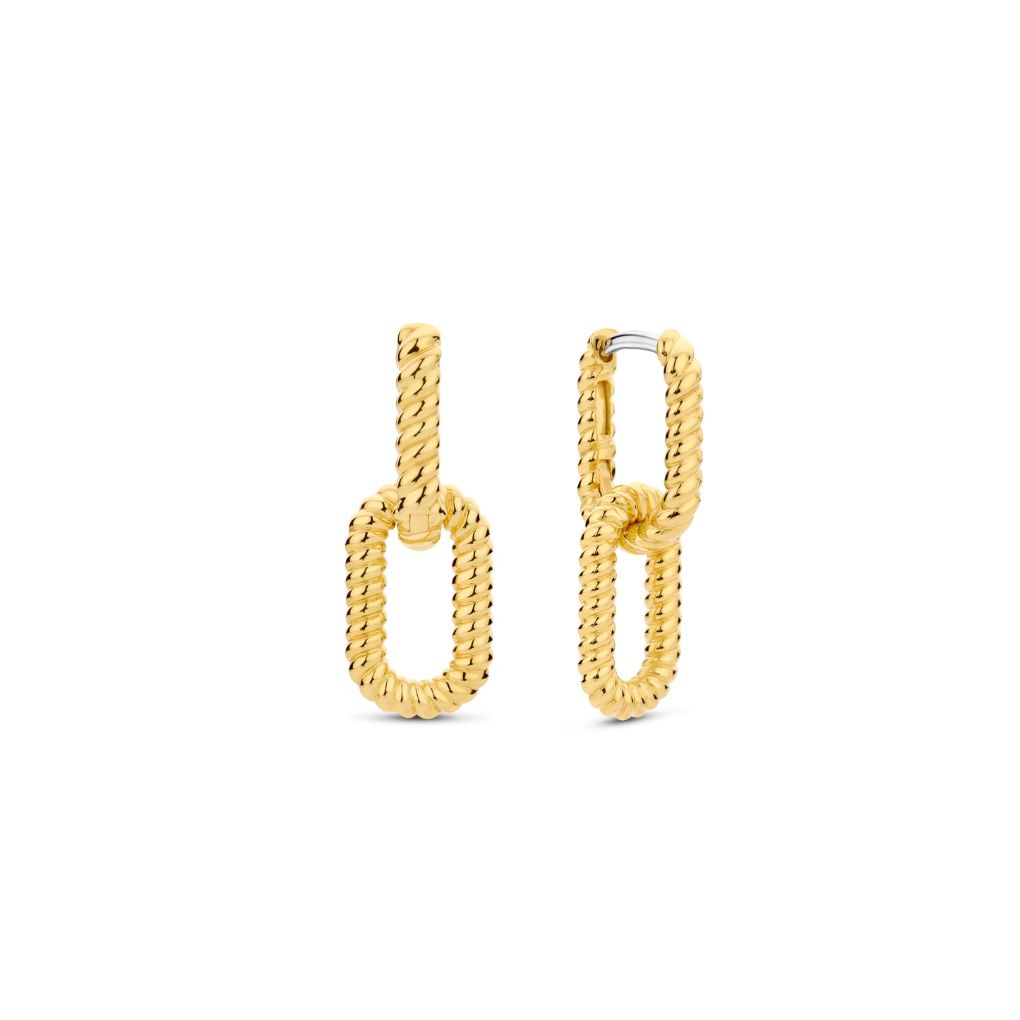 Rope Link Golden Earrings - SHOPKURY.COM