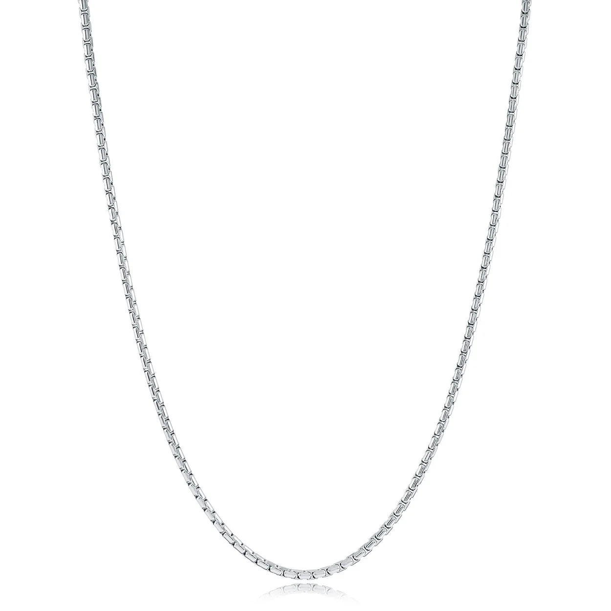 2.2MM Polished Long Box Steel Chain by ITALGEM