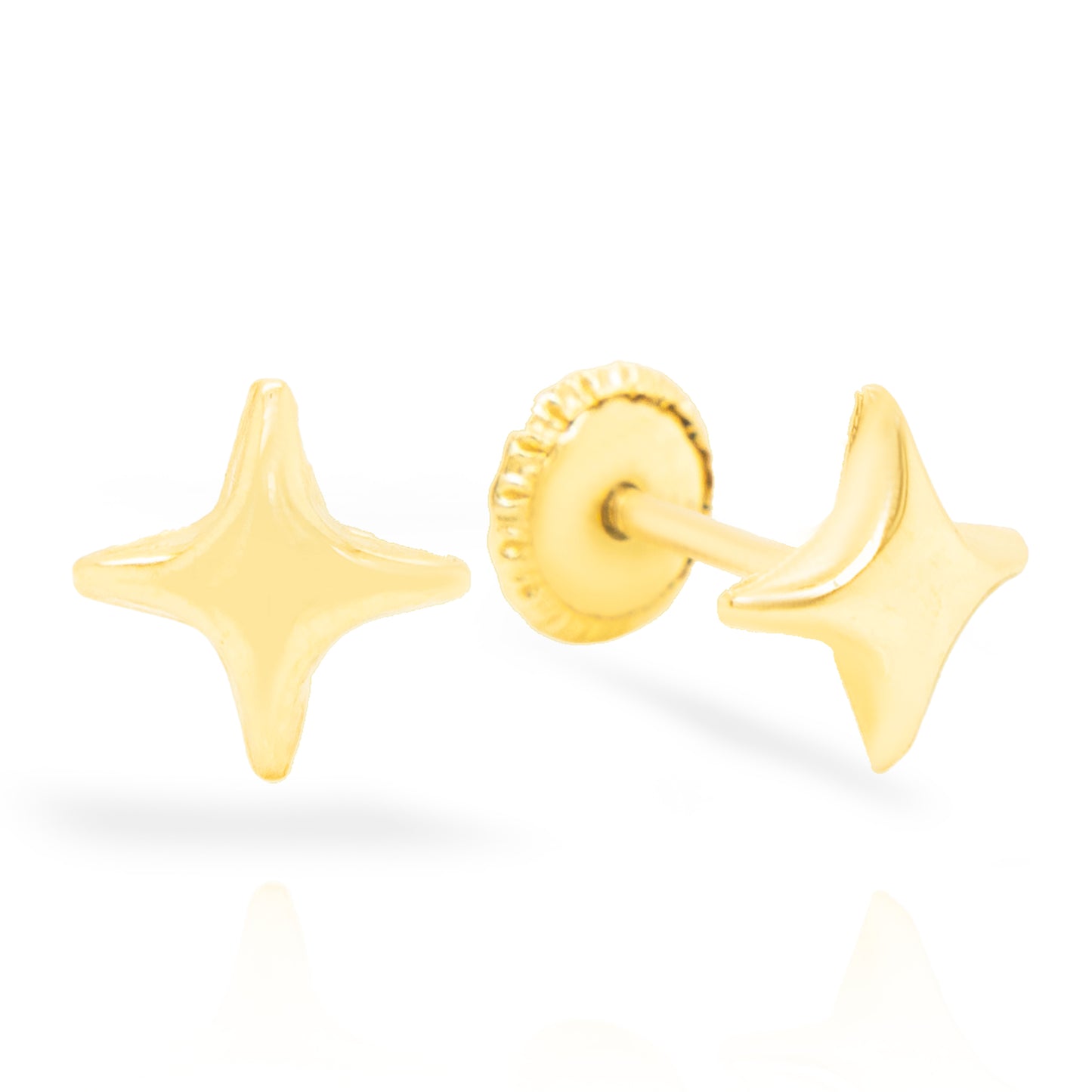 Four Point Star Stud Earrings - SHOPKURY.COM