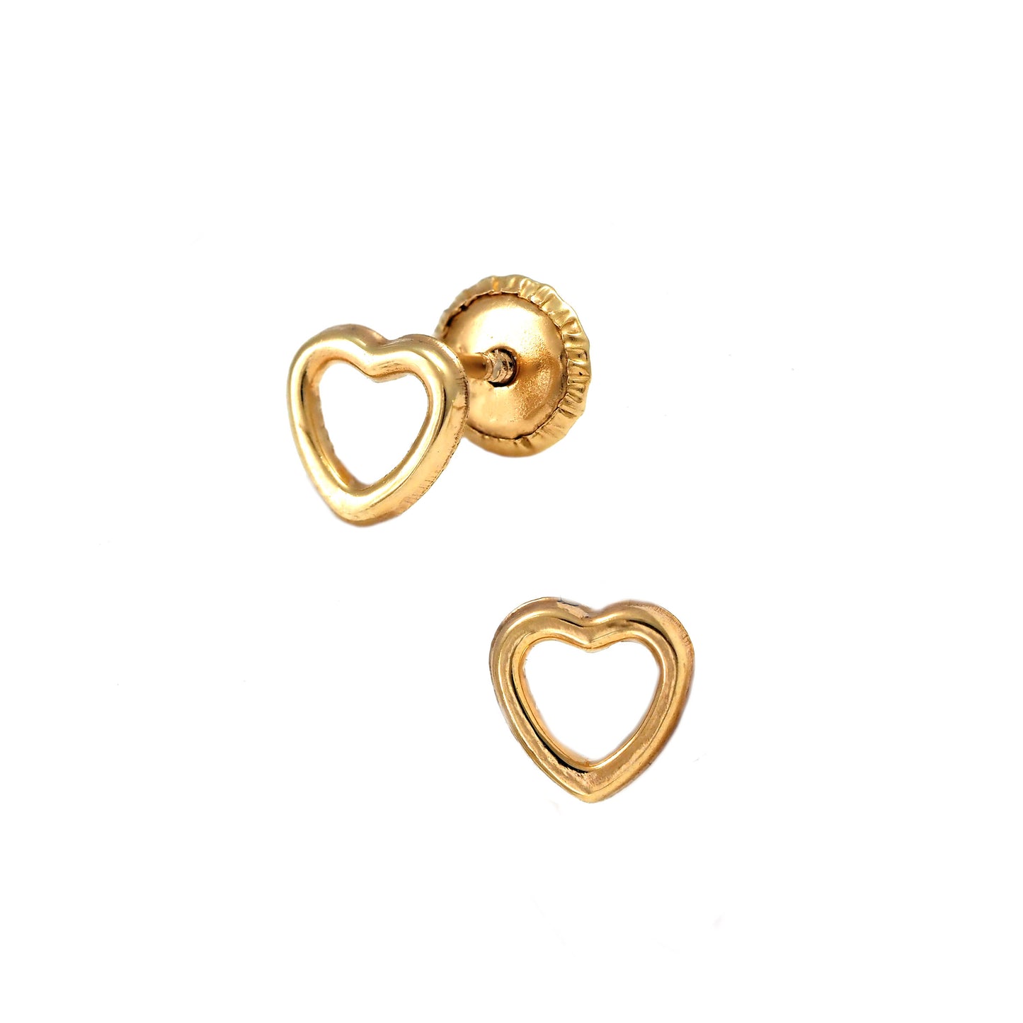 Open Heart Stud Earrings - SHOPKURY.COM