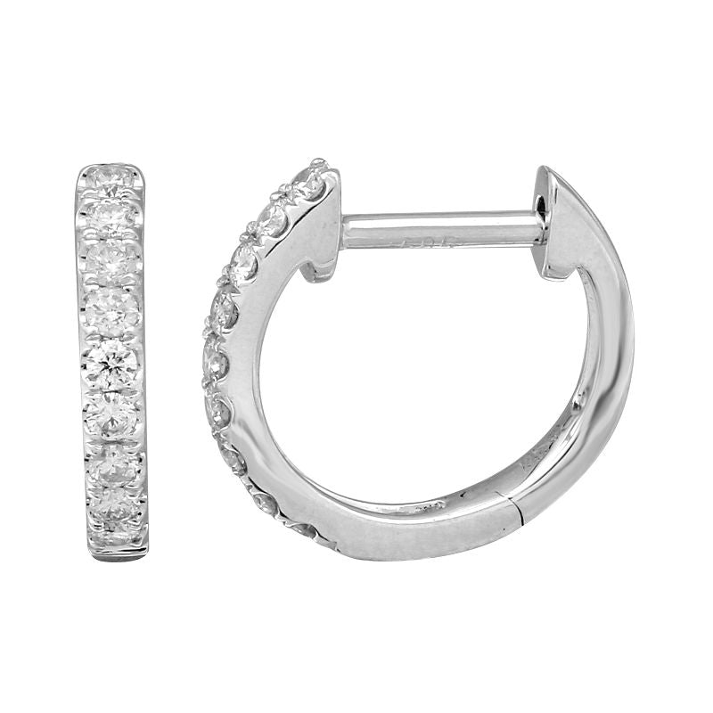 12MM Diamond Huggie Earrings - SHOPKURY.COM