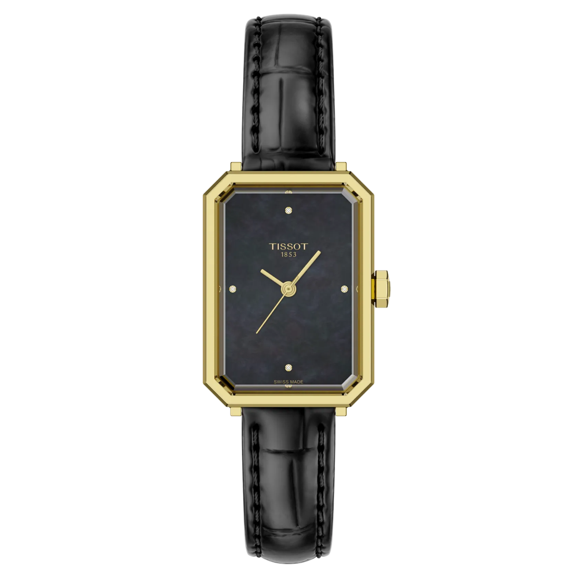 SRV Black Mother of Pearl and Diamonds 30MM Watch - SHOPKURY.COM