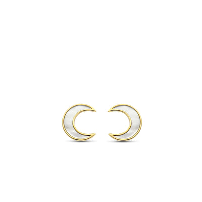 Moon Mother Pearl Stud Earrings - SHOPKURY.COM