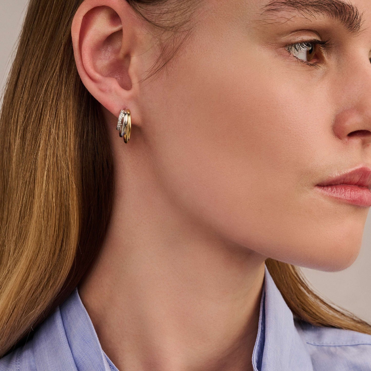 Triple Huggie Trilogy Earrings by TI SENTO