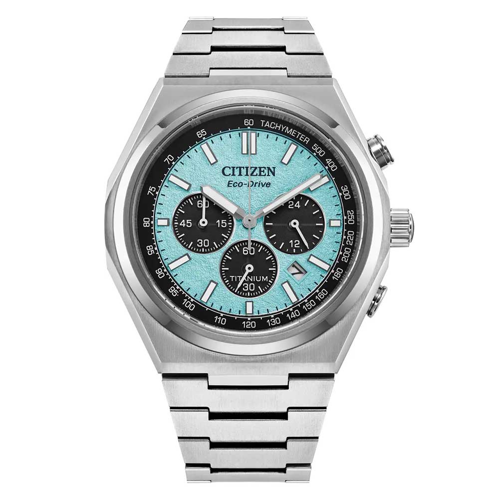 Forza Chrono Super Titanium 42MM Turquoise Watch by CITIZEN