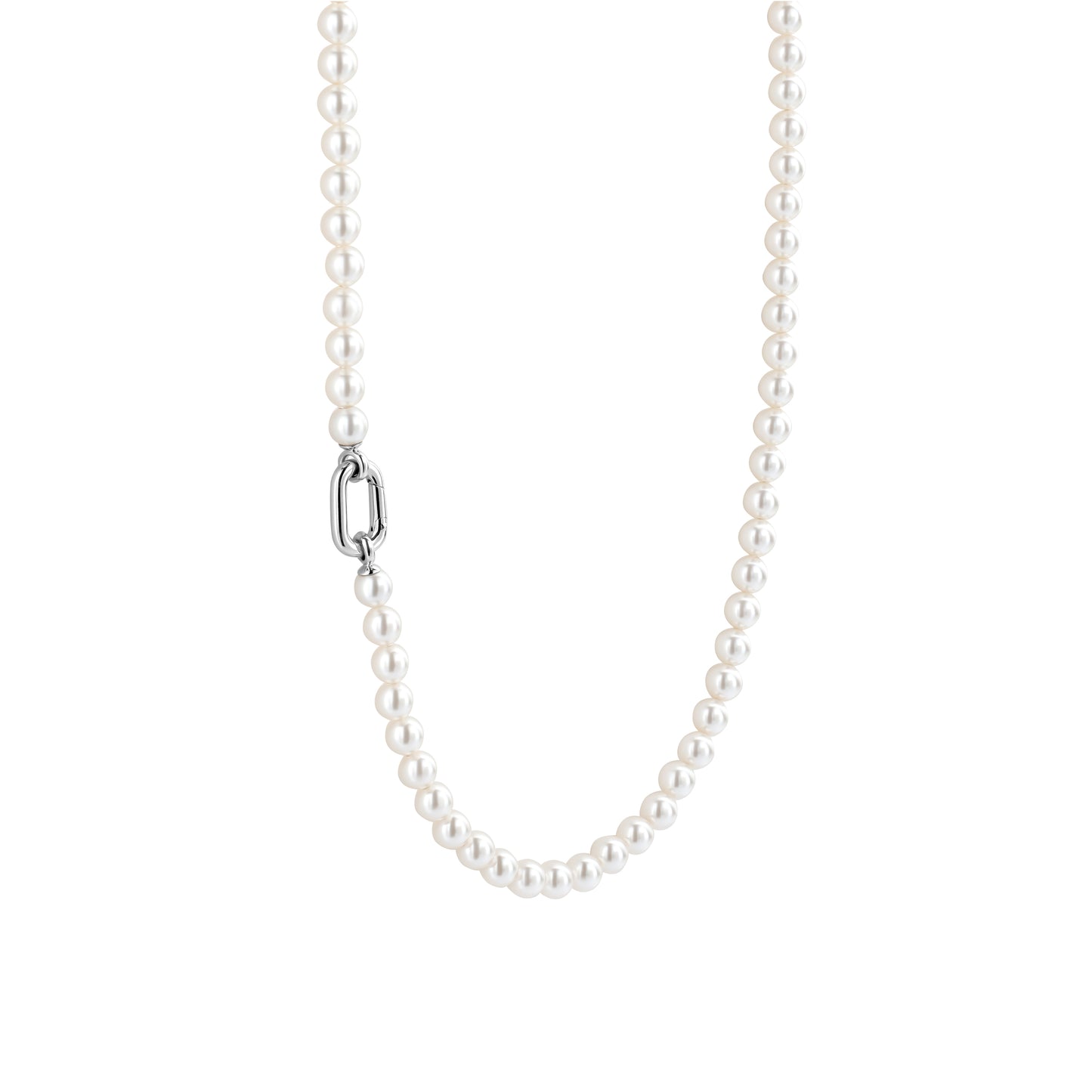 Pearl Silver Clasp Necklace - SHOPKURY.COM