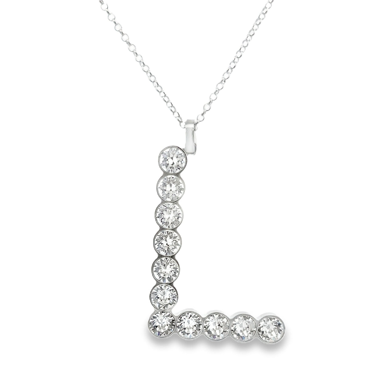 Initial L Pendant with Swarovski Elements - SHOPKURY.COM