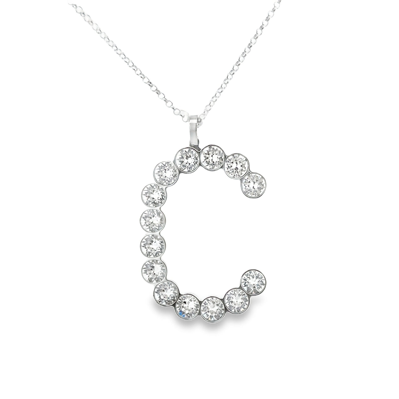 Initial B Pendant with Swarovski Elements - SHOPKURY.COM