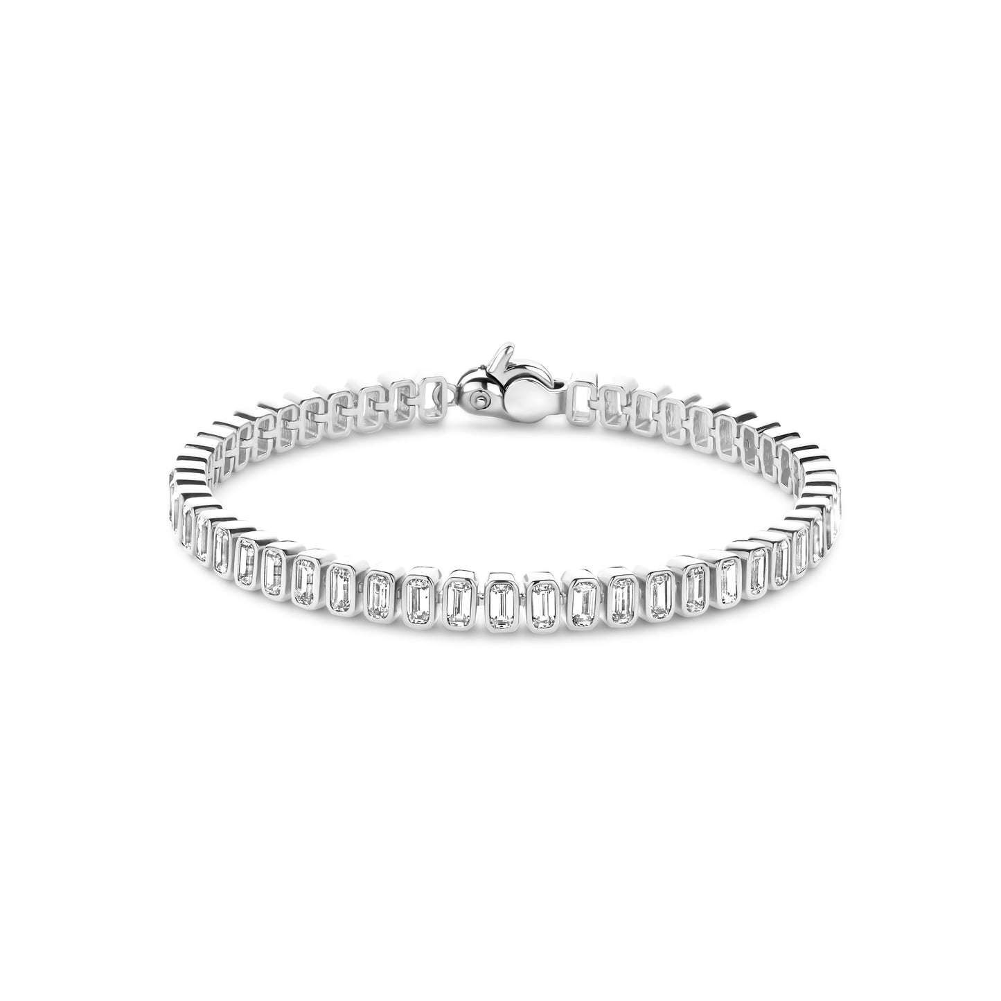 Bezel Set Emerald Tennis Bracelet - SHOPKURY.COM