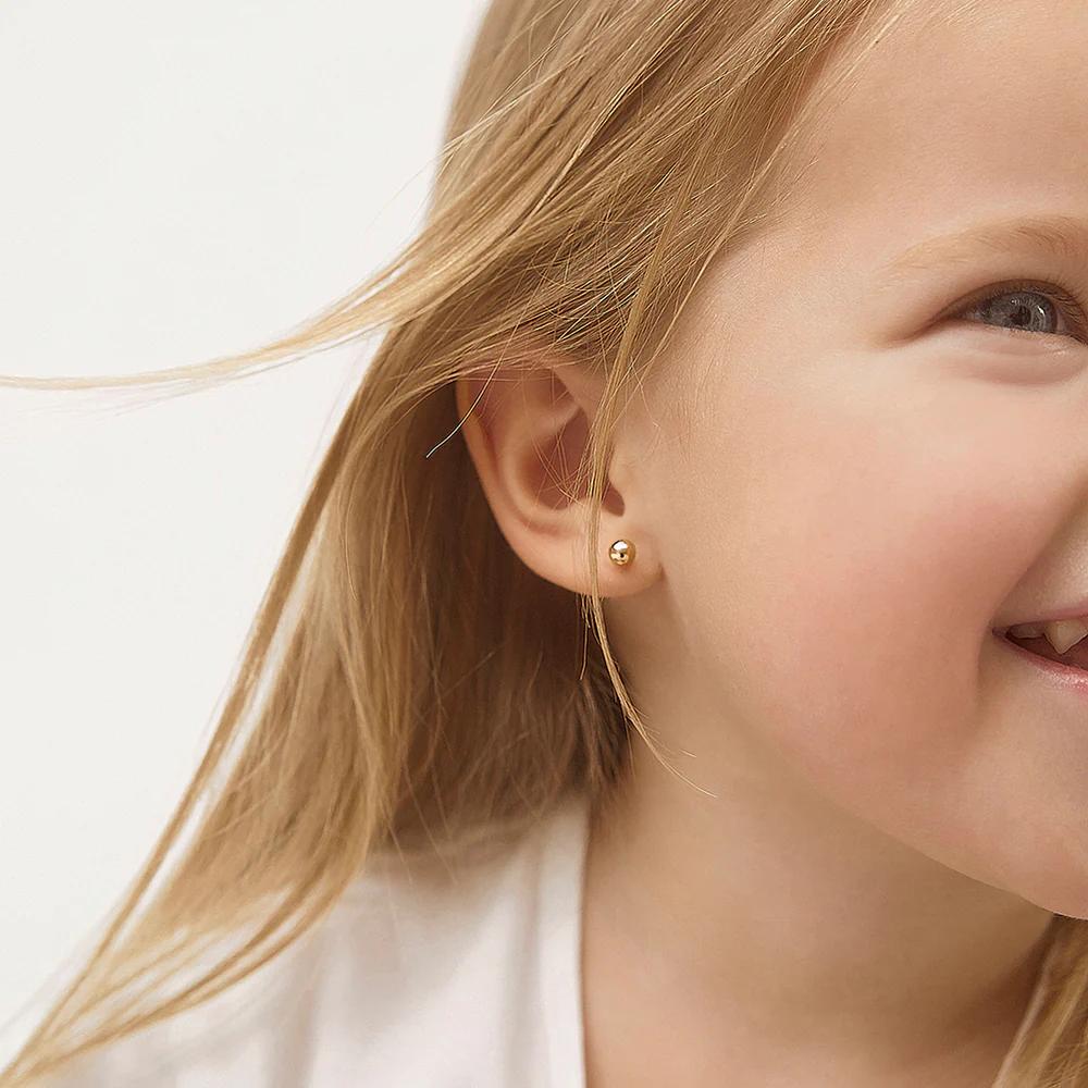 18K Classic 5MM Ball Earrings - SHOPKURY.COM