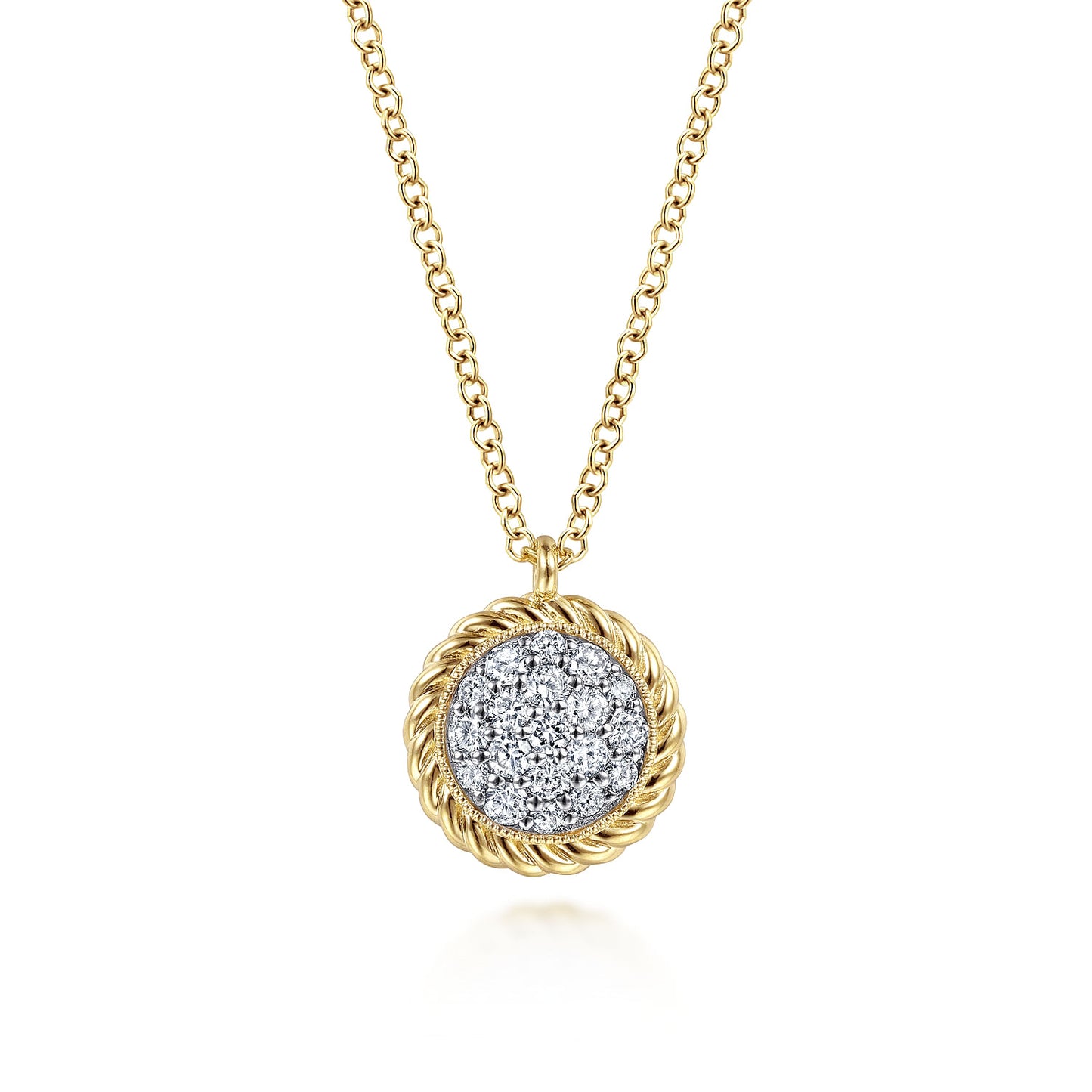 Bujukan Diamond Pave Twisted Frame Necklace - SHOPKURY.COM