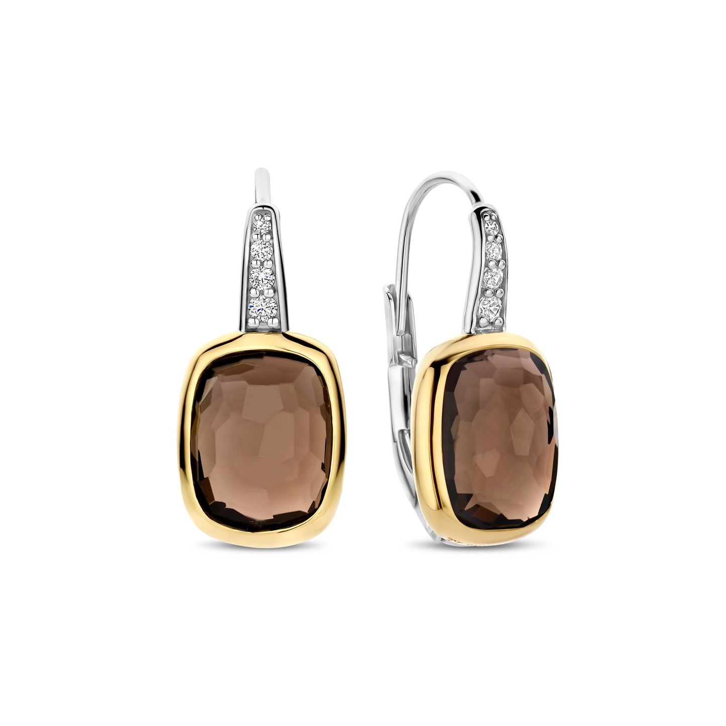 Smokey Quartz Facetted Earrings - SHOPKURY.COM