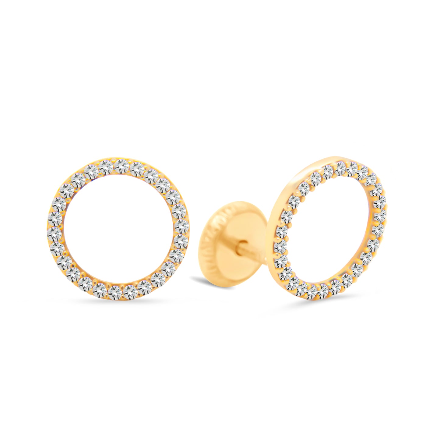 Oh! Circle Outline Stud Earrings - SHOPKURY.COM