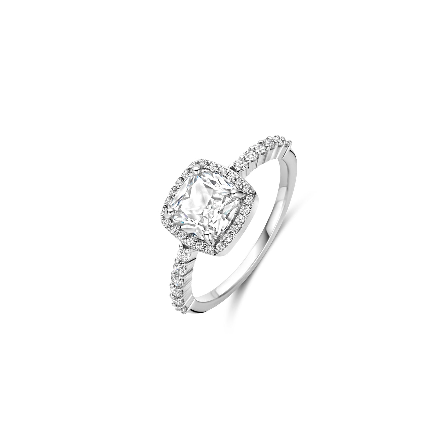 Cushion Halo Clear Ring - SHOPKURY.COM