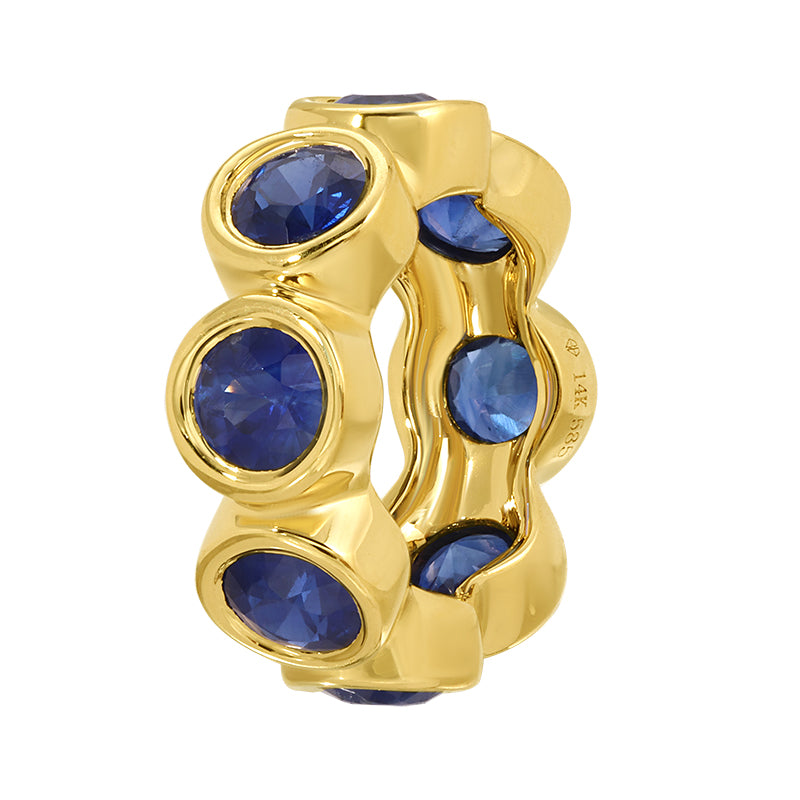 Blue Sapphire Rondelle Pendant - SHOPKURY.COM